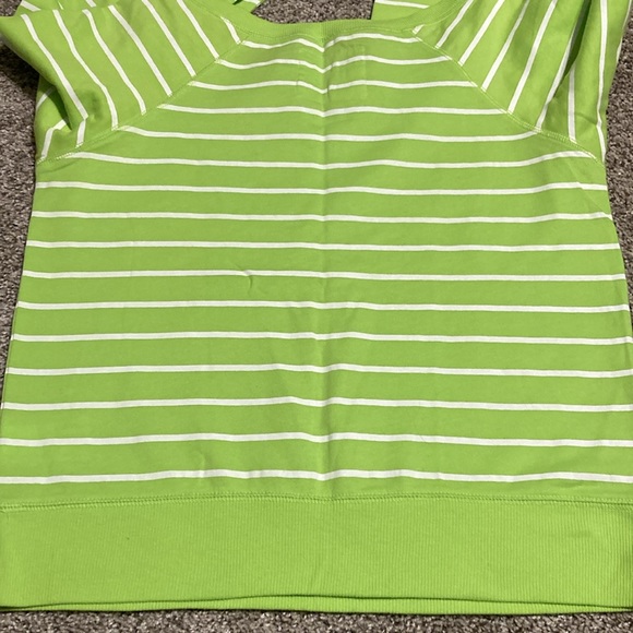 Energie green with white stripes top, size small - Picture 5 of 5